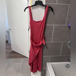 Aritzia Elegant coral Sleeveless Dress